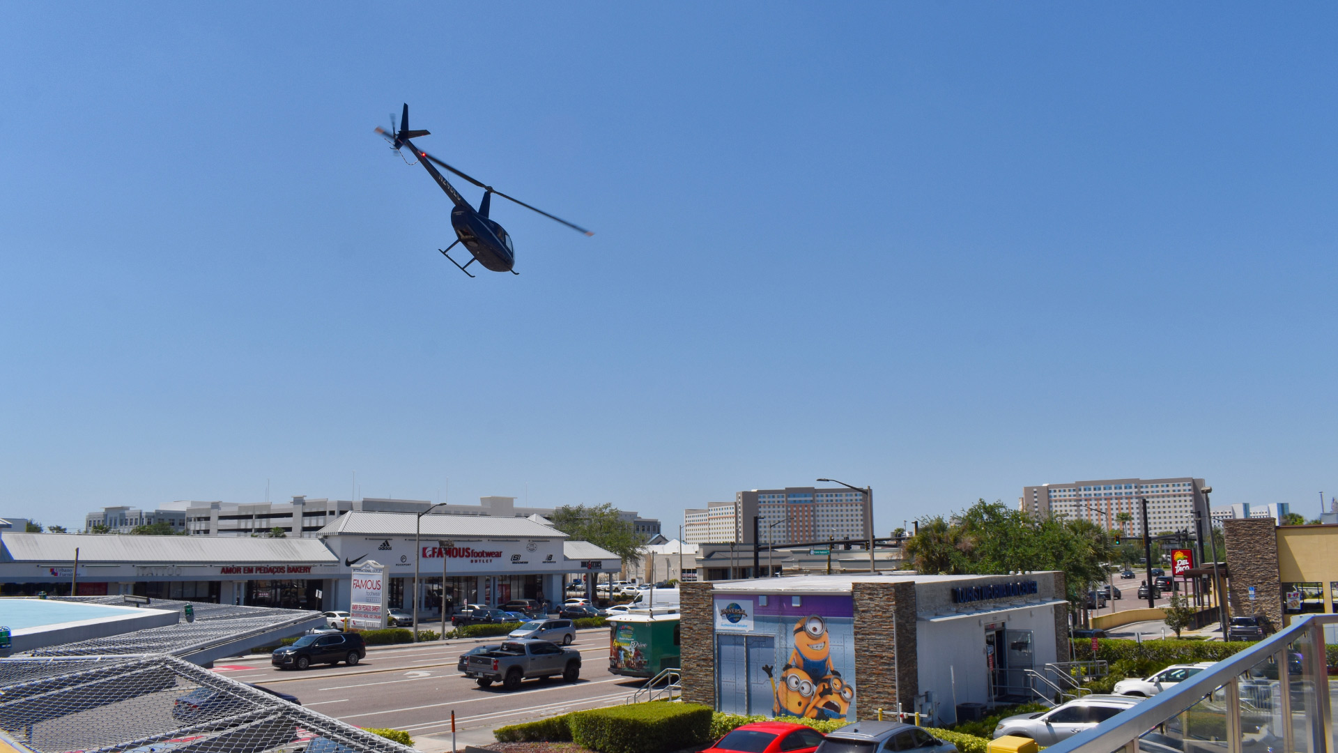 helicopter flying over Orlando