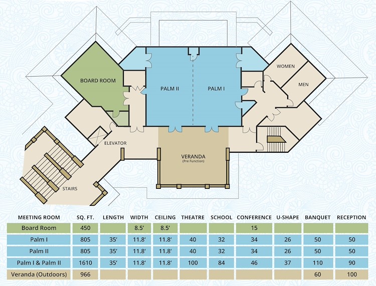 a floor plan of the Floridays Resort Orlando Meeting space