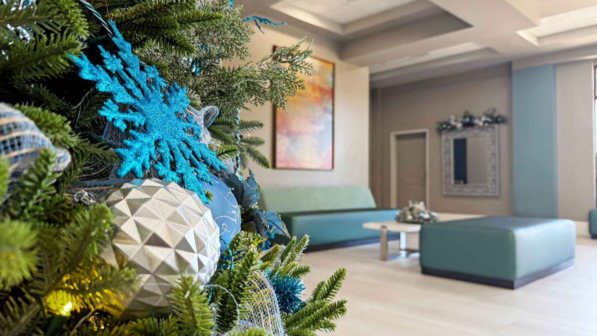 christmas tree in lobby